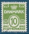 Danemark N336A 10o vert oblitr