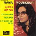 EP 45 RPM (7")  Nana Mouskouri  "  Ce soir  Luna park  "