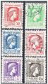 ALGERIE 6 timbres de la Marianne d'Alger oblitrs