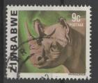 ZIMBABWE N 6 o Y&T 1980 Faune (Rhinocros)