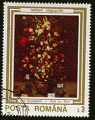 Roumanie 1990 - YT 3912 - oblitéré - vase de fleurs Brueghel l'Ancien