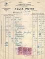 Facture Felix Potin - Suresnes - 1943 - Timbres DA 1F