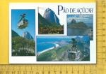 CPM  BRSIL, RIO DE JANEIRO : Pao de Aucar, en 4 vues