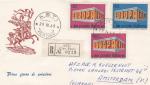 Italie 1969  Y&T  1034/35  sur enveloppe PJ  lettre recommande  Europa