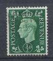 GRANDE BRETAGNE - 1937/47 - Yt n 209 - Ob - George VI 0,5p vert ; king