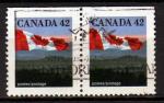 CANADA N 1222a o Y&T 1991 Drapeaux (paire)