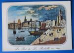 CP 17 La Rochelle - vieille gravure Naive de 1840 Le Port (timbr 1978)