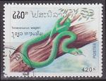 Timbre oblitr n 1060(Yvert) Laos 1992 - Reptile, serpent