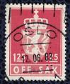 Norvge 1977 Oblitr dat Stamp Animaux Hraldiques Off. Sak 1,25 SU