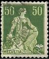 Suiza 1907-17.- Helvetia. Y&T 124. Scott 139. Michel 107x.