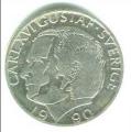 Sude 1990 - Pice/Coin 1 Kr, Carl XVI Gustaf - circule mais propre