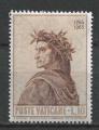 VATICAN - 1965 - Yt n 428 - N** - 700 ans naissance Dante Alighieri , portrait