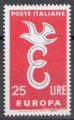 Italie 1958; Y&T n 765 **; 25L Europa rouge