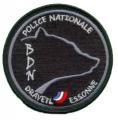 Ecusson Police Nationale B.D.N DRAVEL ESSONNE   velcros double face 90mm 