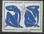 1961 FRANCE 1320 oblitr, cachet rond, Matisse