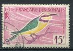 Timbre CTE FRANCAISE DES SOMALIS 1959-60  Obl  N 298  Y&T  Oiseau