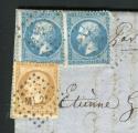 Rare lettre de Marseille pour St Louis du Sénégal ( 1864 ) avec les n° 21 & 22