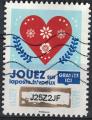 France 2018 Timbre  gratter N 3 Voeux Coeur rouge avec motifs floraux SU