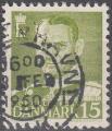 DANEMARK - 1948/53 - Yt n 315 - Ob - Roi Frdrik IX 15o vert jaune ; king