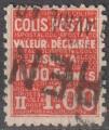 1939 CP 168 oblitr Colis postal 1f Valeur dclare
