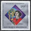 RWANDA - 1973 - Yt n 566 - N* - Nicolas Copernic ; globe