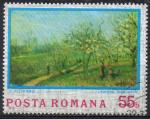 ROUMANIE N 2824 o Y&T 1973 Verger en fleur de Pissarro
