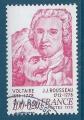 N1990 Voltaire et Rousseau oblitr