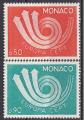MONACO N 917/918 de 1973 neufs** "europa" complet cots 14