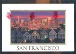 CPM Etas Unis SAN FRANCISCO Famous victorian homes on Steiner Street viewed from Alamo Square Park, Clbres Maisons Vic