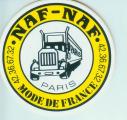 NAF NAF PARIS JAUNE autocollant publicitaire ancien et rare JEANS