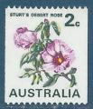 Australie N447 Rose du dsert de Sturt oblitr