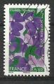 France 2012; Y&T n aa663; lettre 20g; language des fleurs, violette-modestie
