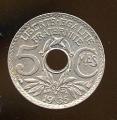 Pice Monnaie France  5 Ct  1935 Lindauer  pices / monnaies