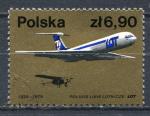 Timbre POLOGNE 1979  Obl  N 2426   Y&T   Avion