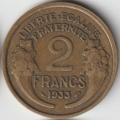2 Francs Morlon bronze-alu 1933 chiffre 2 MAIGRE