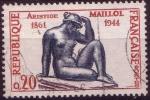 1281 - "La pense" de Aristide Maillol - oblitr - anne 1961