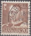 DANEMARK - 1948/53 - Yt n 318 - Ob - Roi Frdrik IX 20o brun ; king