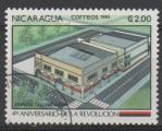 NICARAGUA  N 1277 o Y&T 1983 4 e anniversaire de la rvolution difice de "Telc