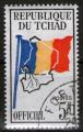 **   TCHAD    5 F 1966  YT-S3  " Service - Drapeau du Tchad "  (o)   **