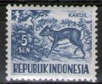 **   INDONESIE    5 s  1956  YT-119  " Petit chevrotin malais "  (N)   **