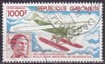 Timbre PA oblitr n 233(Yvert) Gabon 1980 - Aviation, Mermoz