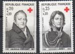 FRANCE N 1433 et 1434 ** Y&T 1964 Au profit de la Crois Rouge