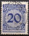 1923 - Deutsches Reich - Mi N 341 - 20 Pf outremer