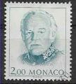 1989 MONACO 1671 oblitr, cachet rond, prince Rainier III