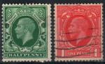 Royaume Uni : n 187 et 188 o (anne 1912)