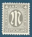 Allemagne zone anglo-amricaine N3 - 4p neuf avec charnire