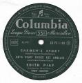 LP 25 CM (10")  Edith Piaf  "  Quatre chansons de Charles Dumont  "