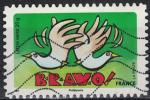 France 2014 Oblitr Used Stamp Bonne anne toute l'anne Bravo Y&T 1051