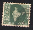 Inde 1957 Oblitr rond Used Stamp Carte Map of India Vert