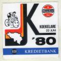AUTOCOLLANT . CYCLISME . KOEKELARE . 1980 . HEINEKEN . VELO . TOUR DE FLANDRES .